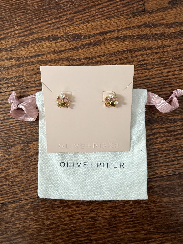 Blush, Pearl, And Citrine Olive & Piper Studs — image 4 of 4